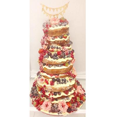 Naked Wedding Cake - Cake by Beth Evans