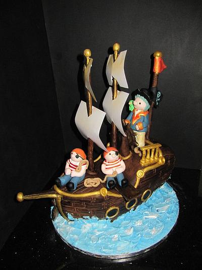 pirates ship  - Cake by d and k creative cakes