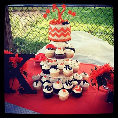 Chevron Cupcake Stand - Cake by Heather Britton Collins