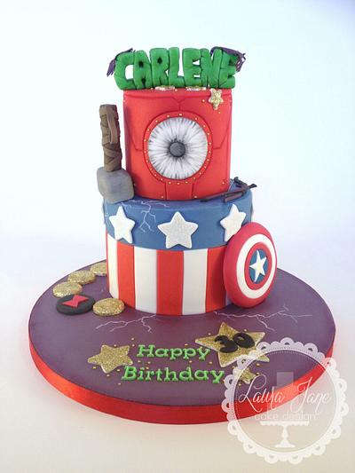 Avengers - Cake by Laura Davis