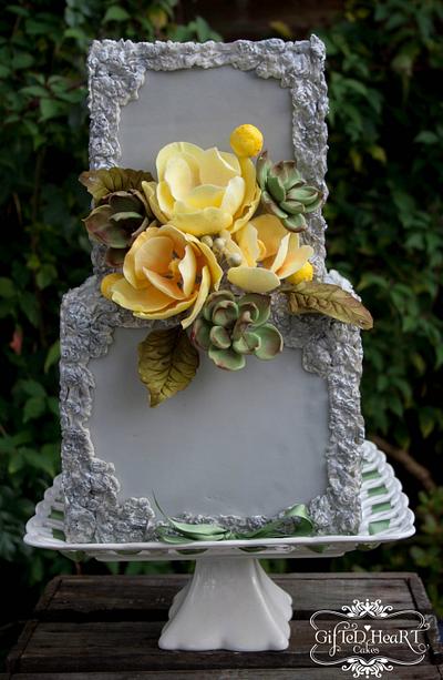 Sunny Grey - Wedding cake - Cake by Emma Waddington - Gifted Heart Cakes
