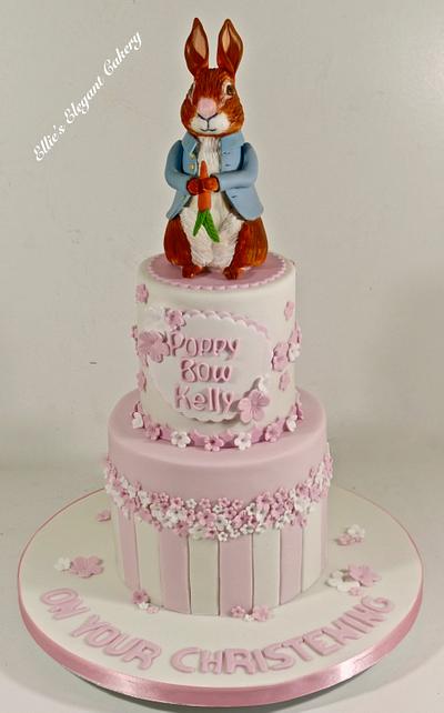 Peter Rabbit Christening Cake - Cake by Ellie @ Ellie's Elegant Cakery