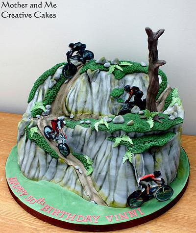 Mountain Biking Cake - Cake by Mother and Me Creative Cakes