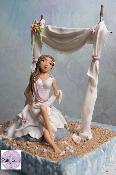 Sweet Summer collaboration- my beach wedding bride  - Cake by BirgitJohnPattyCake