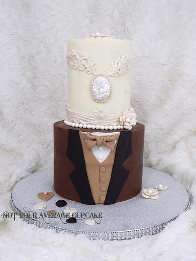 Vintage Baroque Wedding in Ganache - Cake by Sharon A./Not Your Average Cupcake