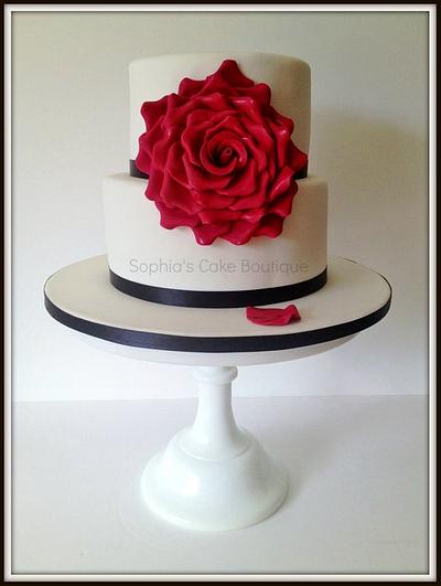 Giant Rose - Cake by Sophia's Cake Boutique