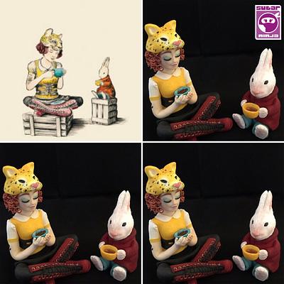 Girl and her bunny - Cake by SugarNinja