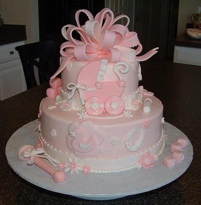 Pink Baby Shower Cake - Cake by jan14grands