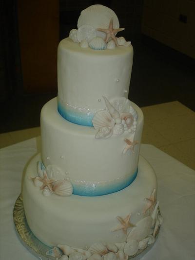 Seashell Wedding - Cake by Shelly- Sweetened by Shelly