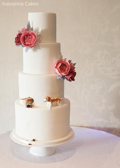 Naughty pups wedding cake - Cake by Kasserina Cakes