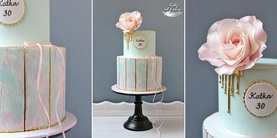 Mint & pink - Cake by Lorna