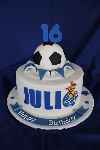 Soccer themed birthday cake - Cake by Sweet Shop Cakes
