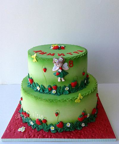 Strawberry garden cake - Cake by simplyblue