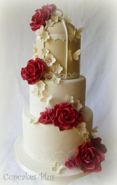 Vintage birdcage wedding cake - Cake by Janice Baybutt