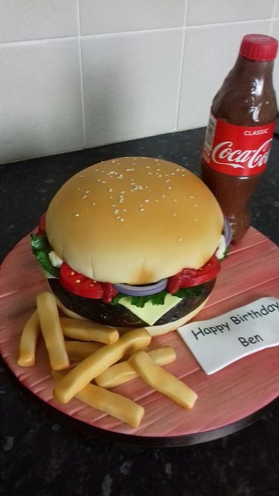Burger cake - Cake by Sue