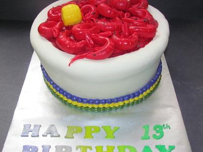 Mardi Gras Crawfish Cake - Cake by NickySignatureCakes