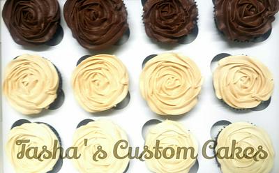 Yummy rose swirl cupcakes - Cake by Tasha's Custom Cakes