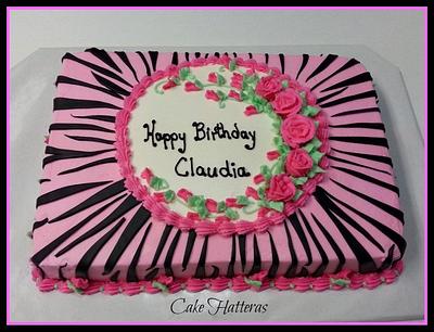 Pink Zebra Stripes - Cake by Donna Tokazowski- Cake Hatteras, Martinsburg WV