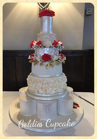 Valentine’s Day wedding cake  - Cake by Goldie's Celebration Cakes