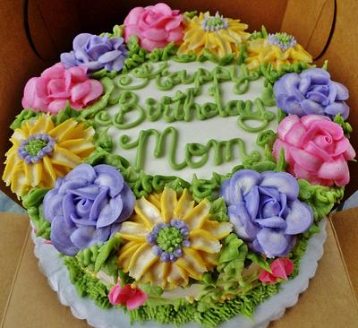 Buttercream pastel floral cake - Cake by Nancys Fancys Cakes & Catering (Nancy Goolsby)