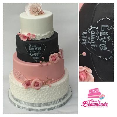 Wedding cake chalkboard - Cake by Cakes by Beaumonde