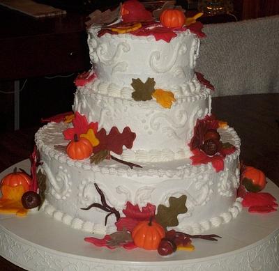 Fall Wedding Cake - Cake by Angie Mellen