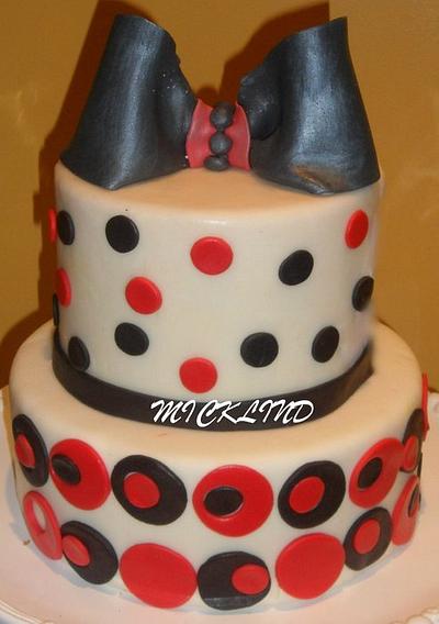 RED & BLACK BIRTHDAY THEMED CAKE - Cake by Linda