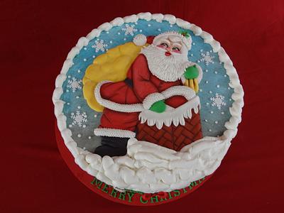 Christmas Santa Cake - Cake by Custom Cakes by Ann Marie