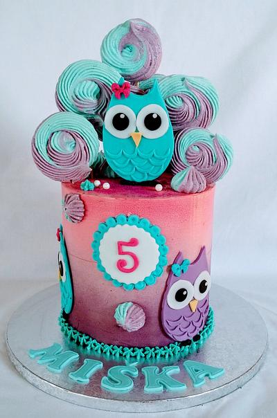 Owls - Cake by alenascakes