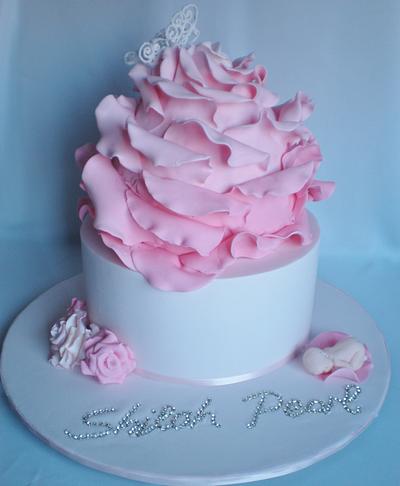 Christening Rose - Cake by Sugarart Cakes