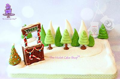 FROSTINGTON Christmas Tree Market Stall - Christmas in Frostington Collaboration - Cake by Violet - The Violet Cake Shop™