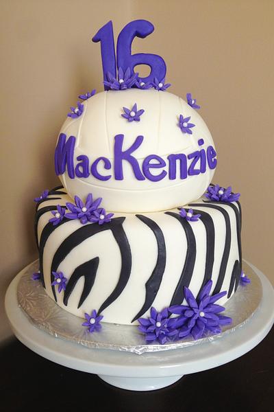 Sweet 16 Volleyball Cake - Cake by CustomCakebySam
