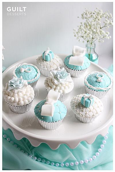 Tiffany Bridal Shower Cupcakes - Cake by Guilt Desserts