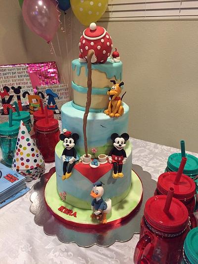 Vintage Mickey and Minnie Tea Party - Cake by Shannon Davie