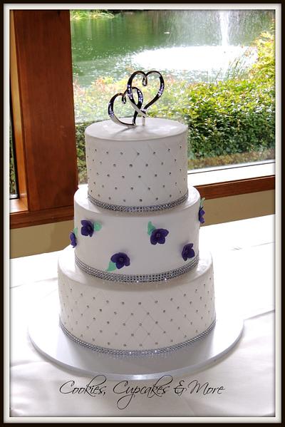 Purple and white wedding cake - Cake by Barb's Baking Blog