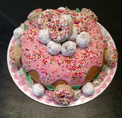Doughnuts Everywhere - Cake by Bella Noche Cakes