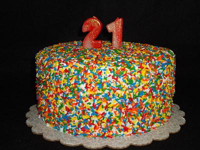 Sprinkle cake - Cake by Kim Leatherwood