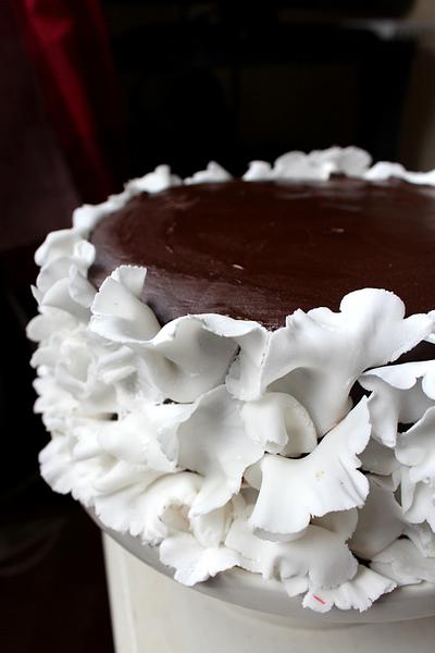 Chocolate Ruffle Cake  - Cake by Sugar Cube Bakery