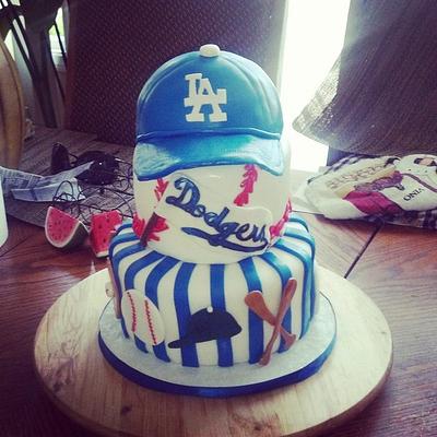 Dodgers Cake - Cake by Joyce Marcellus