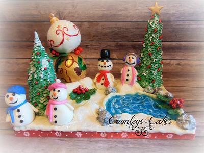 Winter Wonderland CPC Red&Green Collaboration  - Cake by Michelle