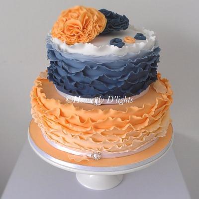 Ombre Ruffles Cake - Cake by novita