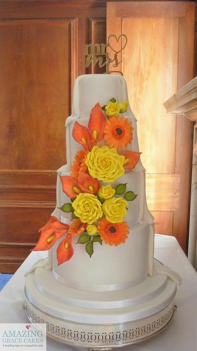Autumnal Wedding Cake - Cake by Amazing Grace Cakes