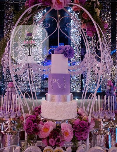 Lilac Wedding Cake and Cake Pops - Cake by Color Drama Cakes