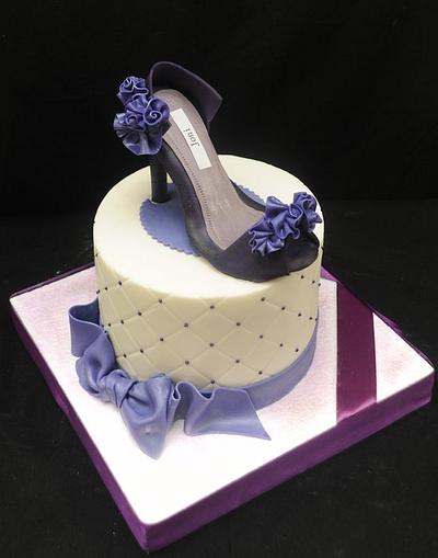 Purple Shoes and Ruffles - Cake by Sugarpixy