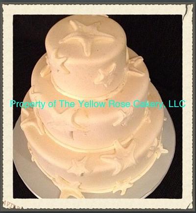 Starfish Wedding cake - Cake by The Yellow Rose Cakery, LLC