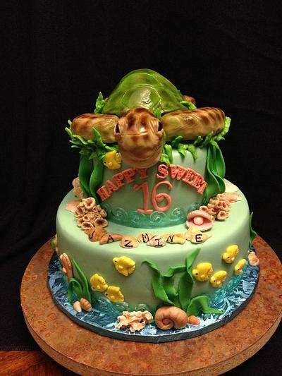 Sea Turtle - Cake by Lily's Piece of Cake, LLC