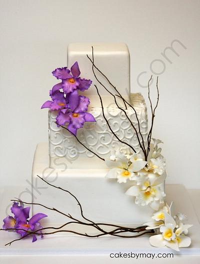 Swirls and Twigs Wedding Cake - Cake by Cakes by Maylene