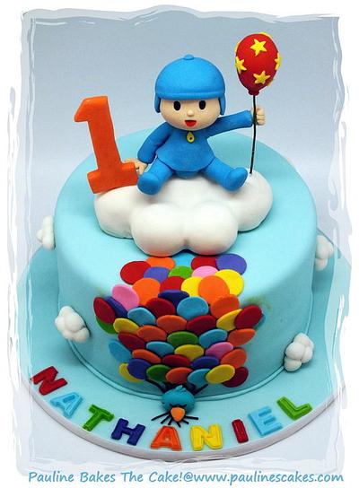Hola! It's Pocoyo "Up, Up & Away With Balloons!" - Cake by Pauline Soo (Polly) - Pauline Bakes The Cake!