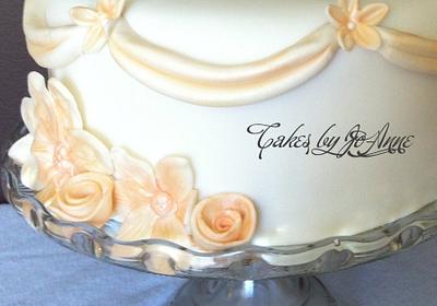 Single tier Wedding - Cake by Cakes by Jo-Anne