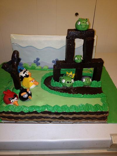 Angry Birds - Cake by Forgoodnesscakes